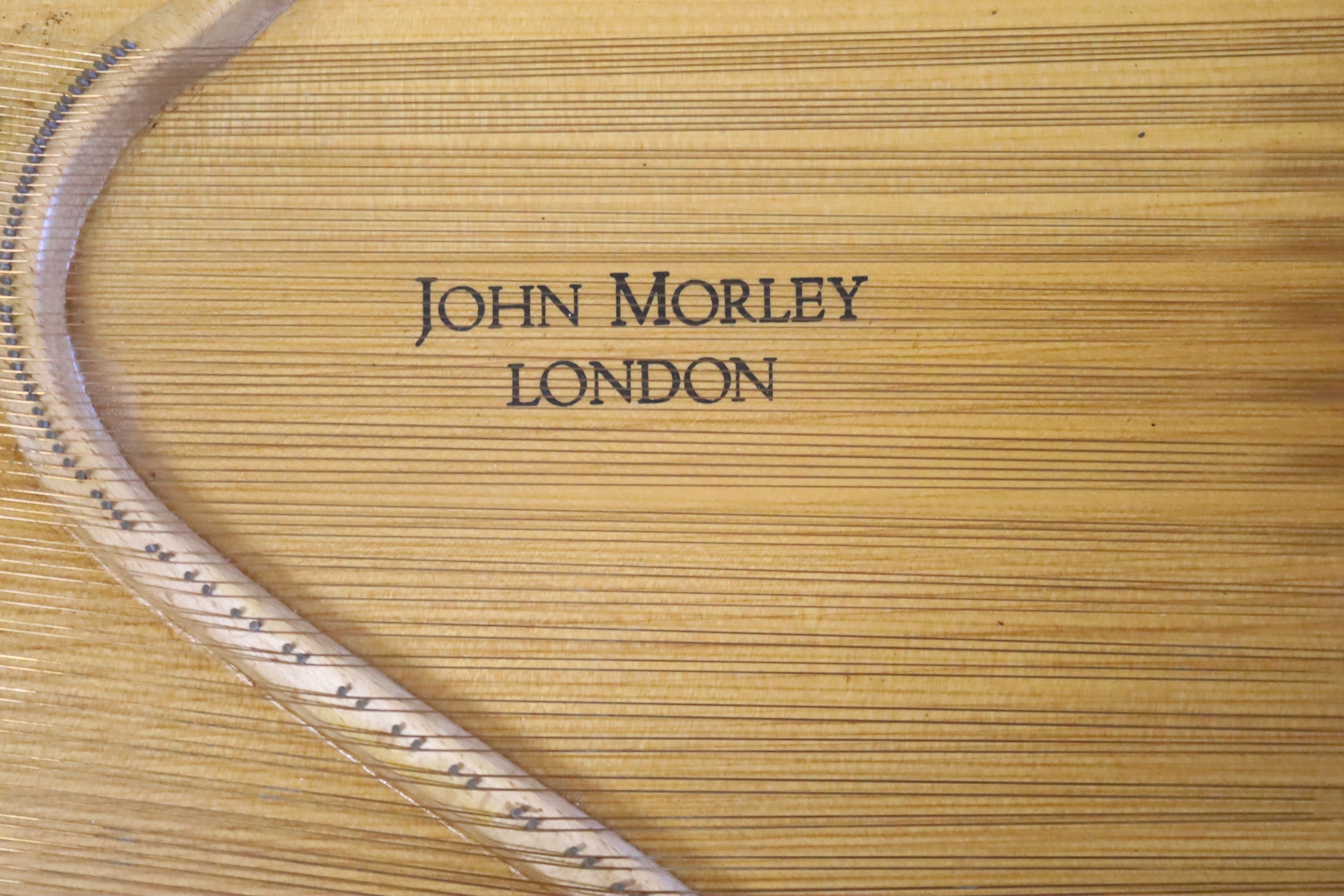 A modern mahogany clavichord by John Morley, London